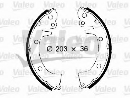 VALEO 562680 Brake Shoe Set